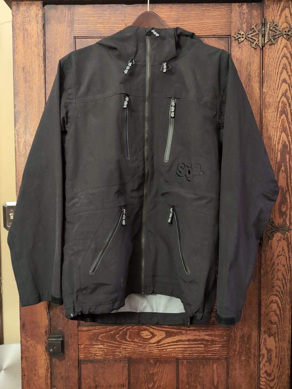 SAGA Monarch 3L Seam Taped Jacket Sz M Black Supply Tek Outerwear Shell